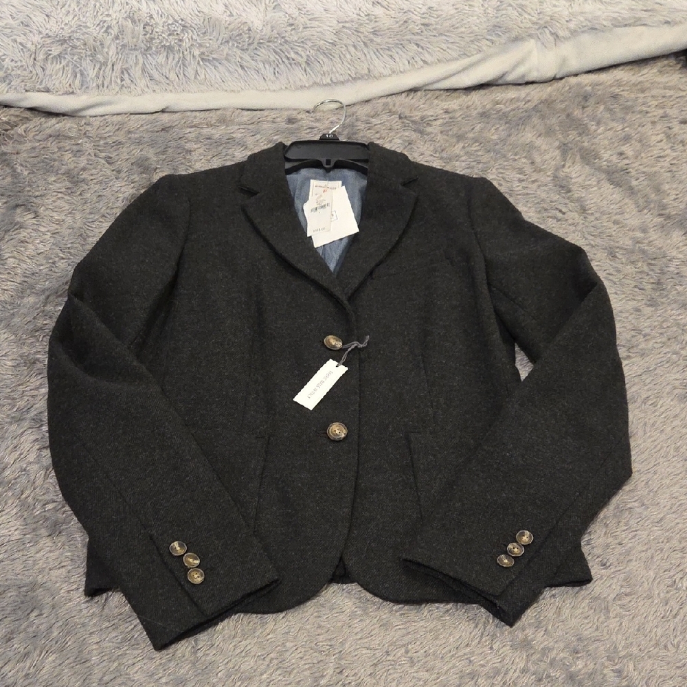 GAP "Academy" Dark Gray Tailored Blazer Size 8, New With Tags!